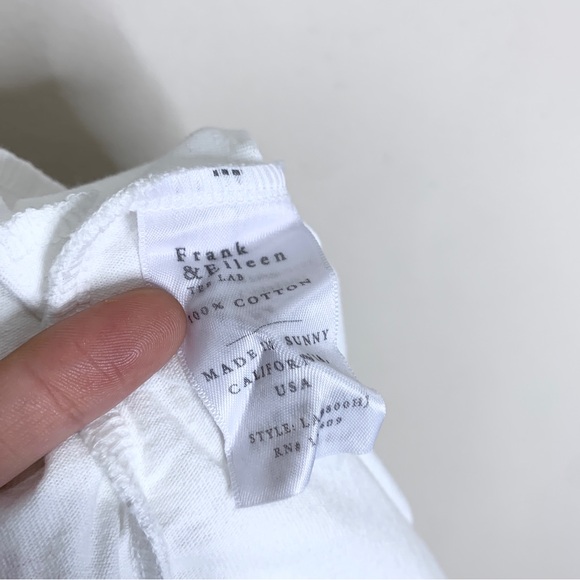 Frank & Eileen Heritage Jersey Tank Jumpsuit (Sz S) Drawstring Cropped White - Picture 11 of 12